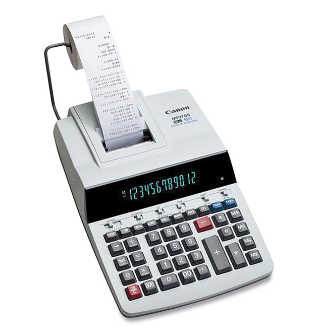 MP27DII 12-Digit Desktop Printing Calculator, Black/Red Print, 4.8 Lines/Sec