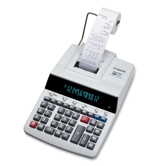 MP27DII 12-Digit Desktop Printing Calculator, Black/Red Print, 4.8 Lines/Sec