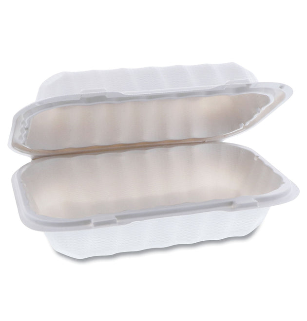 EarthChoice SmartLock Microwavable MFPP Hinged Lid Container, 9 x 6 x 3, White, Plastic, 270/Carton