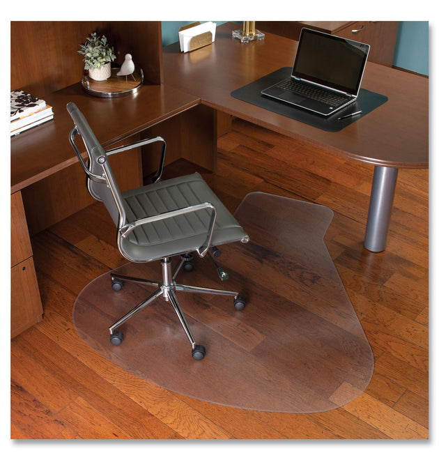 EverLife Workstation Chair Mat for Hard Floors, With Lip, 66 x 60, Clear