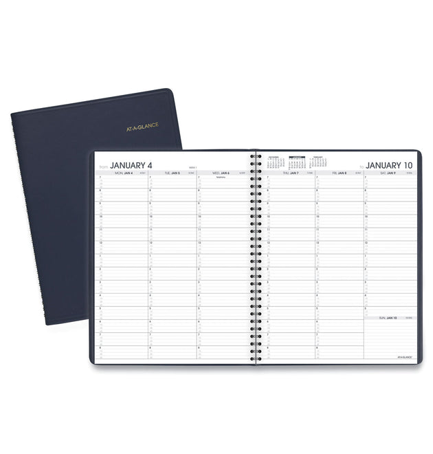 Weekly Appointment Book, 11 x 8.25, Navy Cover, 13-Month (Jan to Jan): 2024 to 2025