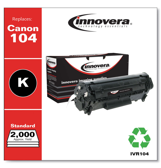 Remanufactured Black Toner, Replacement for 104 (0263B001AA), 2,000 Page-Yield