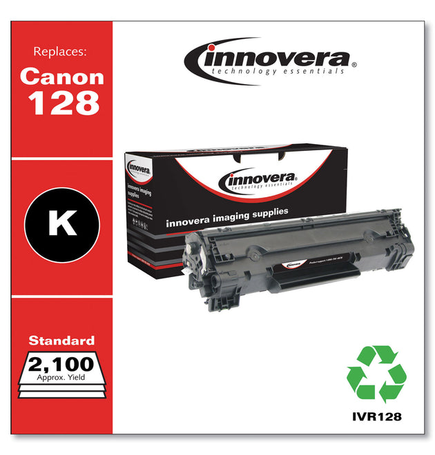 Remanufactured Black Toner, Replacement for 128 (3500B001AA), 2,100 Page-Yield