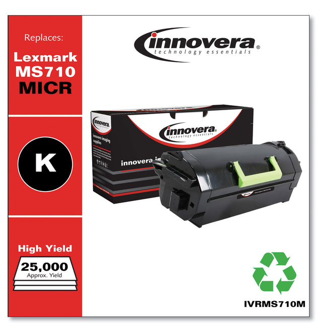 Remanufactured Black High-Yield MICR Toner, Replacement for MS710M (52D0HA0), 25,000 Page-Yield