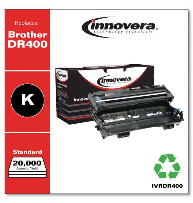 Remanufactured Black Drum Unit, Replacement for DR400, 20,000 Page-Yield