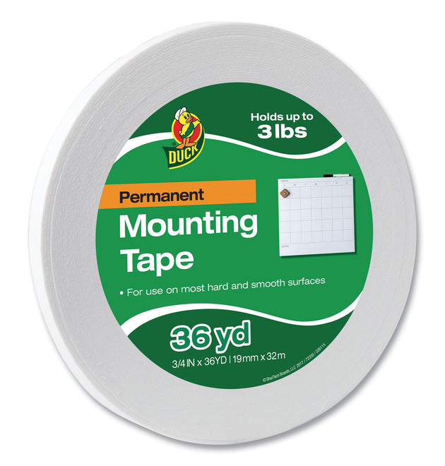 Double-Stick Foam Mounting Tape, Permanent, Holds Up to 2 lbs, 0.75