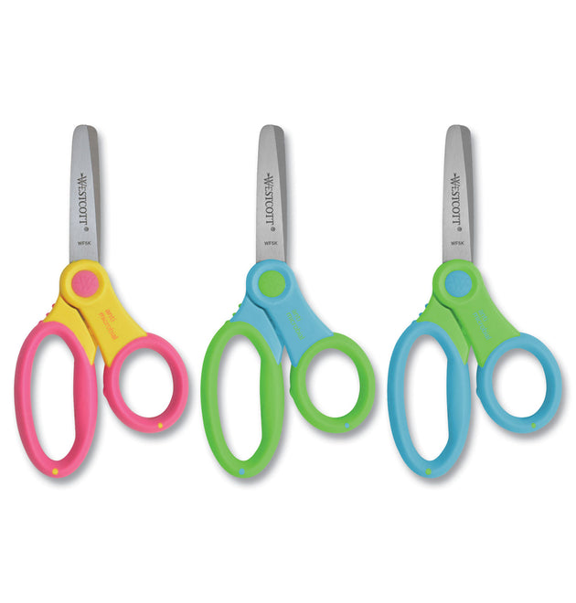 Ultra Soft Handle Scissors w/Antimicrobial Protection, Rounded Tip, 5