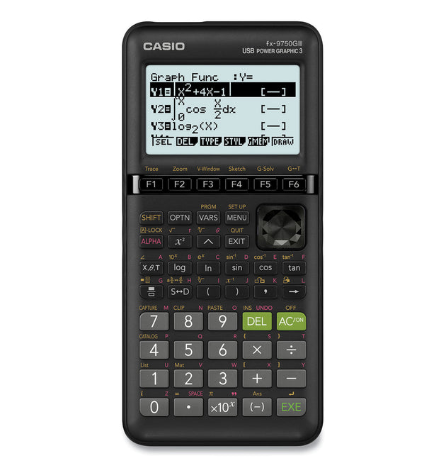 FX-9750GIII 3rd Edition Graphing Calculator, 21-Digit LCD, Black