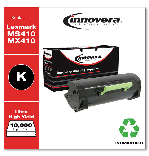 Remanufactured Black Ultra High-Yield Toner, Replacement for MS410/MX410, 10,000 Page-Yield