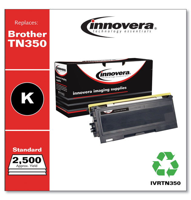 Remanufactured Black Toner, Replacement for TN350, 2,500 Page-Yield