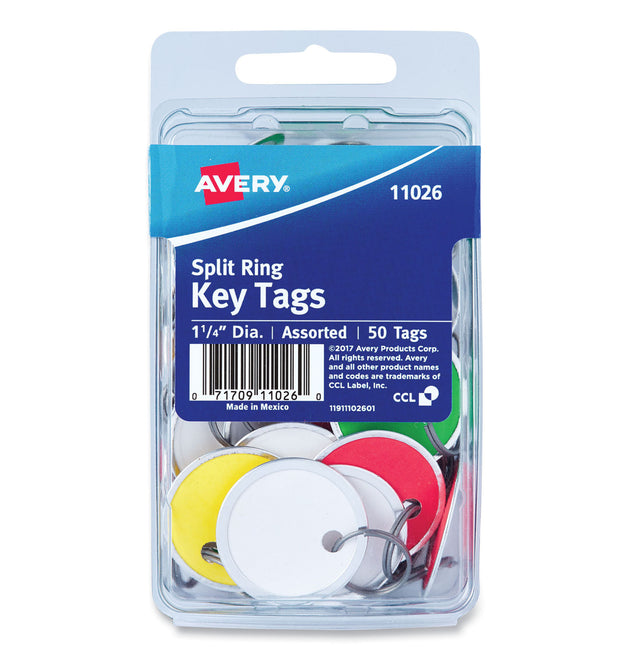 Key Tags with Split Ring, 1.25