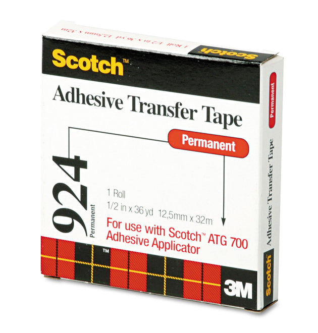 ATG Adhesive Transfer Tape, Permanent, Holds Up to 0.5 lbs, 0.5