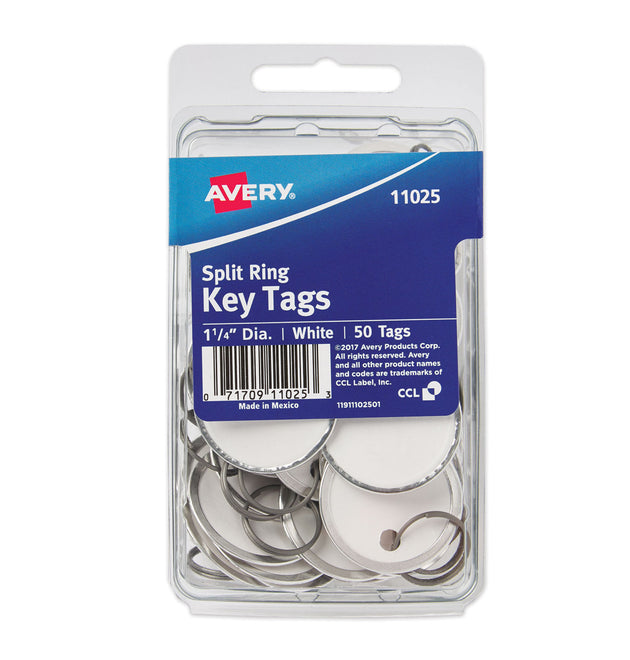 Key Tags with Split Ring, 1.25