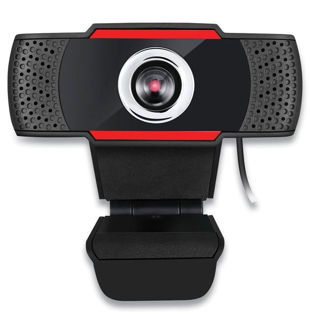 CyberTrack H3 720P HD USB Webcam with Microphone, 1280 pixels x 720 pixels, 1.3 Mpixels, Black