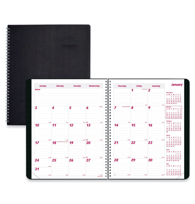 DuraFlex 14-Month Planner, 11 x 8.5, Black Cover, 14-Month (Dec to Jan): 2023 to 2025