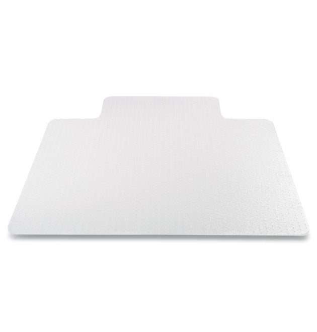 Antimicrobial Chair Mat, Medium Pile Carpet, 48 x 36, Lipped, Clear