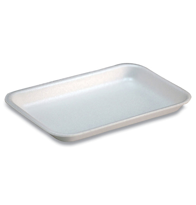 Supermarket Tray, #17S, 8.3 x 4.8 x 0.65, White, Foam, 1,000/Carton