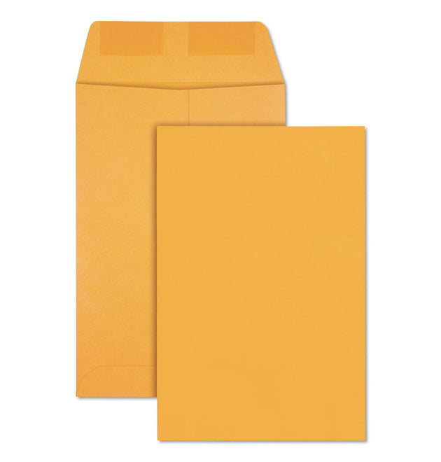 Catalog Envelope, 28 lb Bond Weight Kraft, #1, Square Flap, Gummed Closure, 6 x 9, Brown Kraft, 500/Box