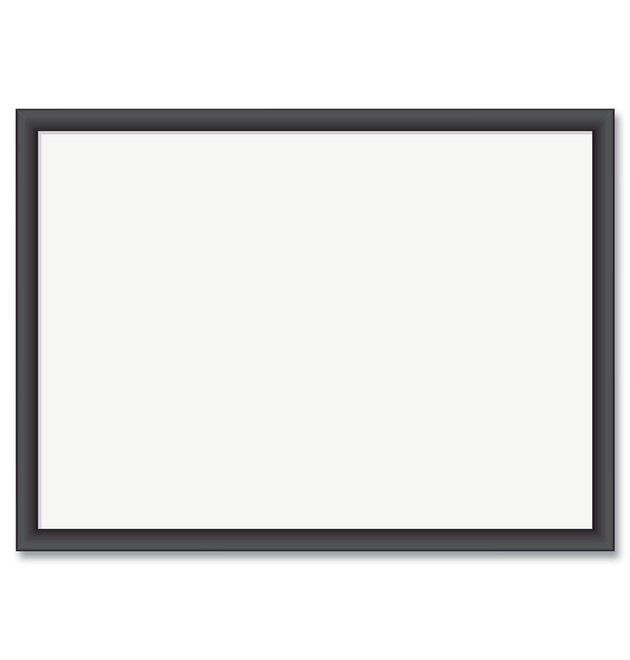 Magnetic Dry Erase Board with Wood Frame, 23 x 17, White Surface, Black Frame