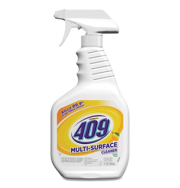 Multi-Surface Cleaner, Lemon, 32 oz Spray Bottle, 9/Carton