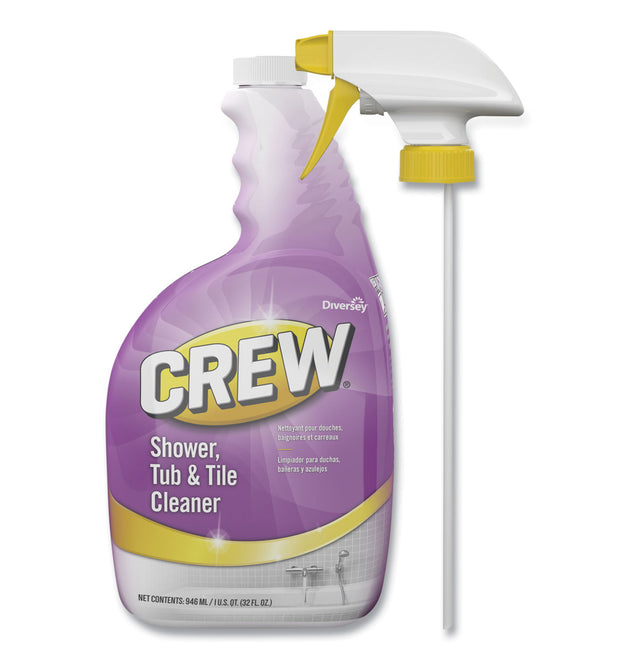 Crew Shower, Tub and Tile Cleaner, Liquid, 32 oz, 4/Carton