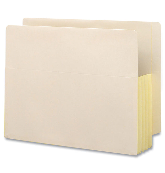 Manila End Tab File Pockets with Tyvek-Lined Gussets, 3.5