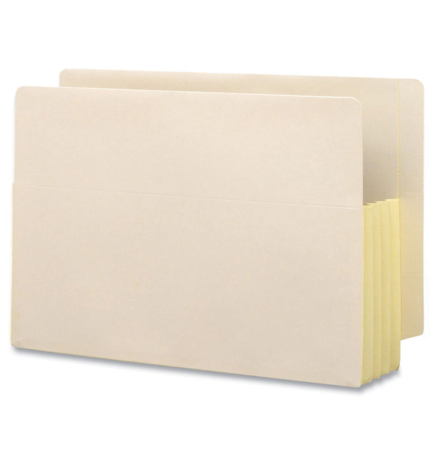 Manila End Tab File Pockets with Tyvek-Lined Gussets, 3.5