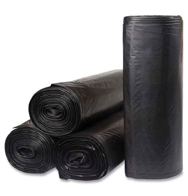 Low-Density Commercial Can Liners, Coreless Interleaved Roll, 45 gal, 1.2mil, 40