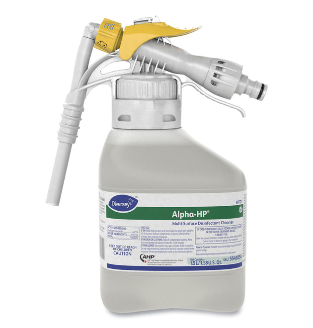 Alpha-HP Multi-Surface Disinfectant Cleaner, Citrus Scent, 1.5 L RTD Spray Bottle, 2/Carton