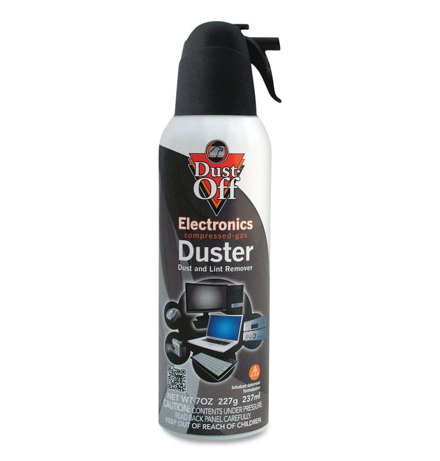 Disposable Compressed Air Duster, 7 oz Can, Dozen