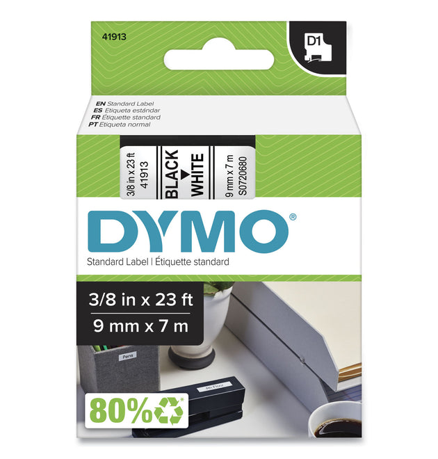 D1 High-Performance Polyester Removable Label Tape, 0.37