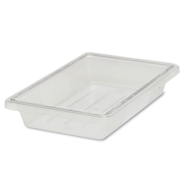 Food/Tote Boxes, 5 gal, 12 x 18 x 9, Clear, Plastic