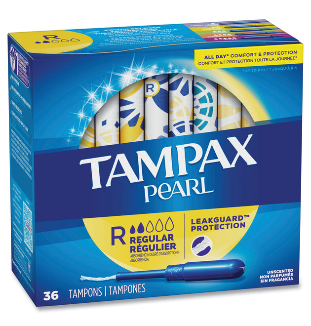 Pearl Tampons, Regular, 36/Box