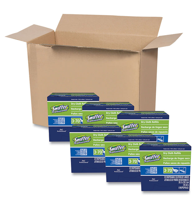 Dry Refill Cloths, White, 10.63 x 8, 32/Box, 6 Boxes/Carton