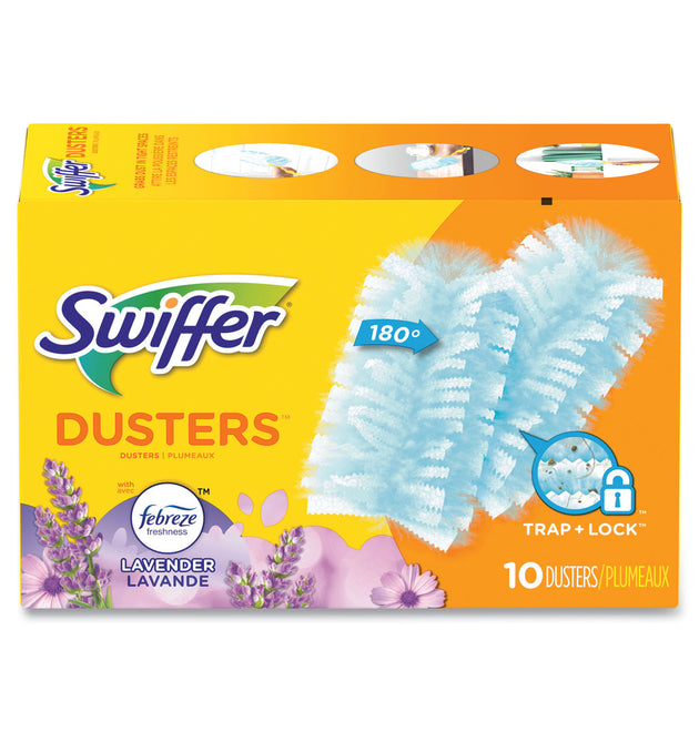 Refill Dusters, Dust Lock Fiber, Light Blue, Lavender Vanilla Scent, 10/Box