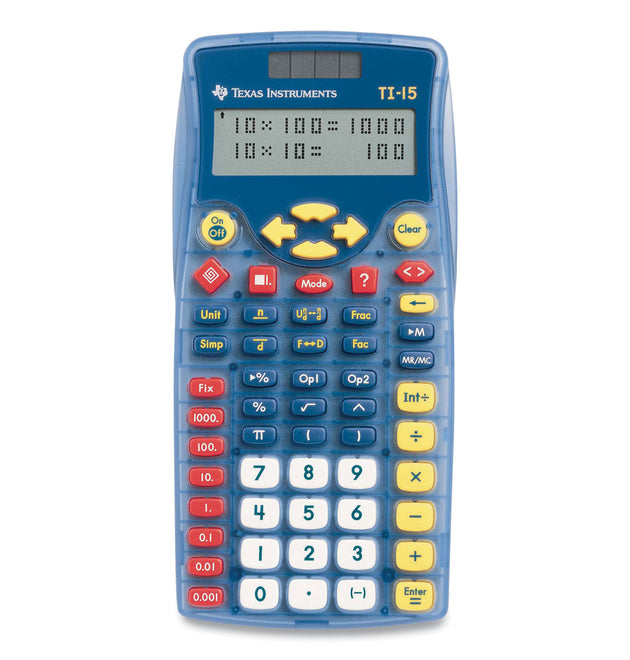 TI-15 Explorer Elementary Calculator, 11-Digit LCD