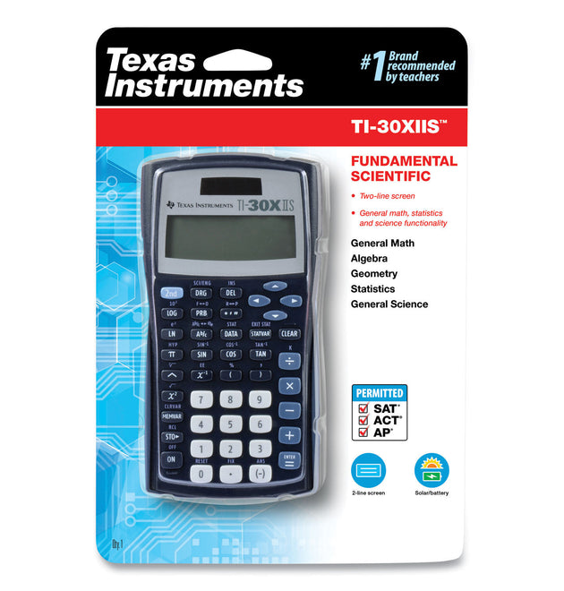 TI-30X IIS Scientific Calculator, 10-Digit LCD, Black