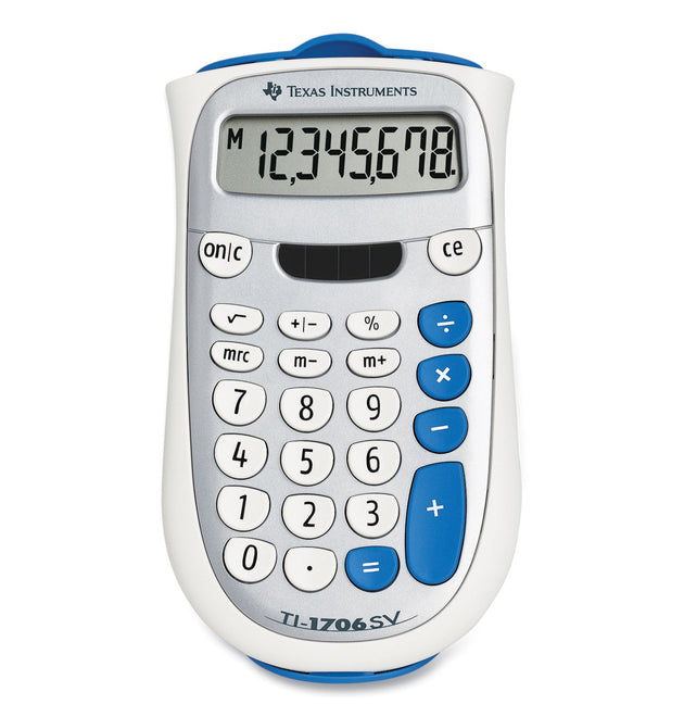 TI-1706SV Handheld Pocket Calculator, 8-Digit LCD