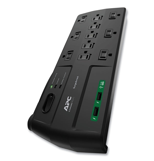 Performance SurgeArrest Power Surge Protector, 11 AC Outlets/2 USB Ports, 8 ft Cord, 2,880 J, Black