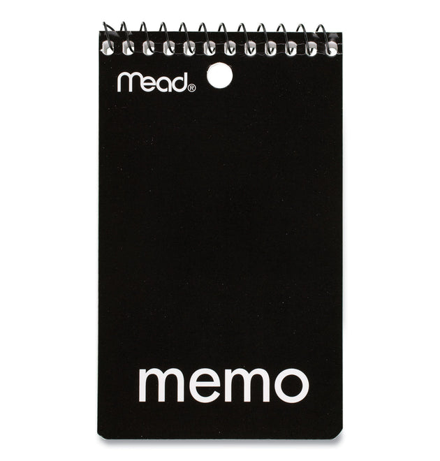 Wirebound Memo Pad with Wall-Hanger Eyelet, Medium/College Rule, Randomly Assorted Cover Colors, 60 White 3 x 5 Sheets