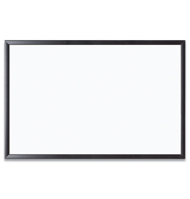 Magnetic Dry Erase Board with Wood Frame, 35 x 23, White Surface, Black Frame