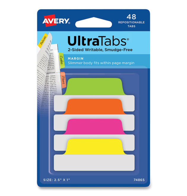 Ultra Tabs Repositionable Tabs, Margin Tabs: 2.5