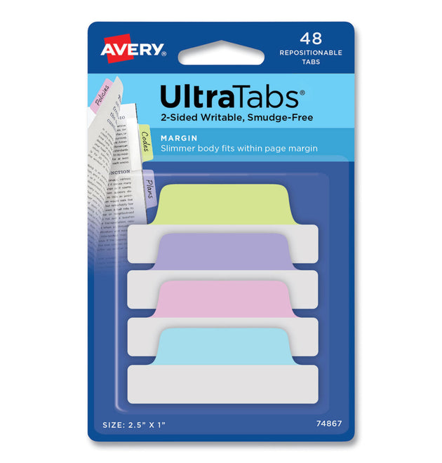 Ultra Tabs Repositionable Tabs, Margin Tabs: 2.5