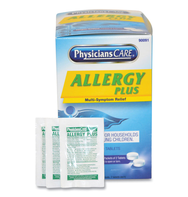 Allergy Antihistamine Medication, Two-Pack, 50 Packs/Box