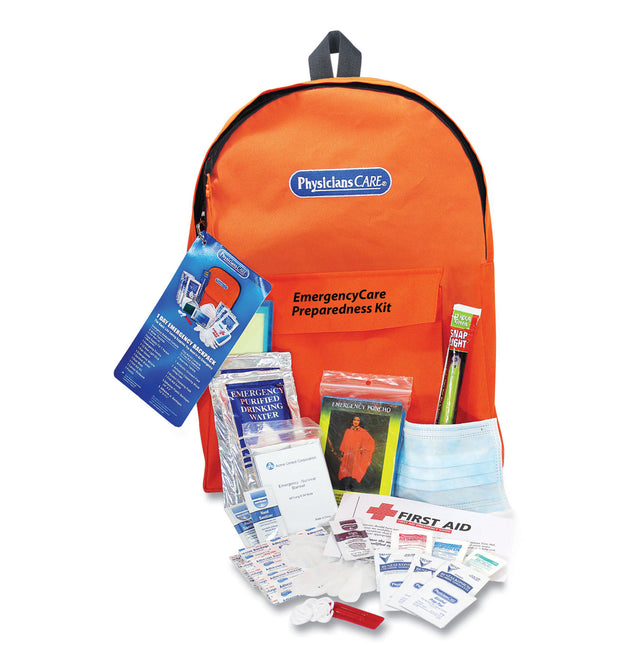 Emergency Preparedness First Aid Backpack, 43 Pieces/Kit