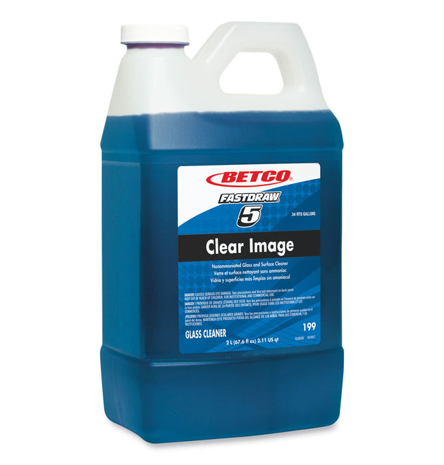 Clear Image Glass and Surface Cleaner, Rain Fresh Scent, 67.6 oz Bottle, 4/Carton