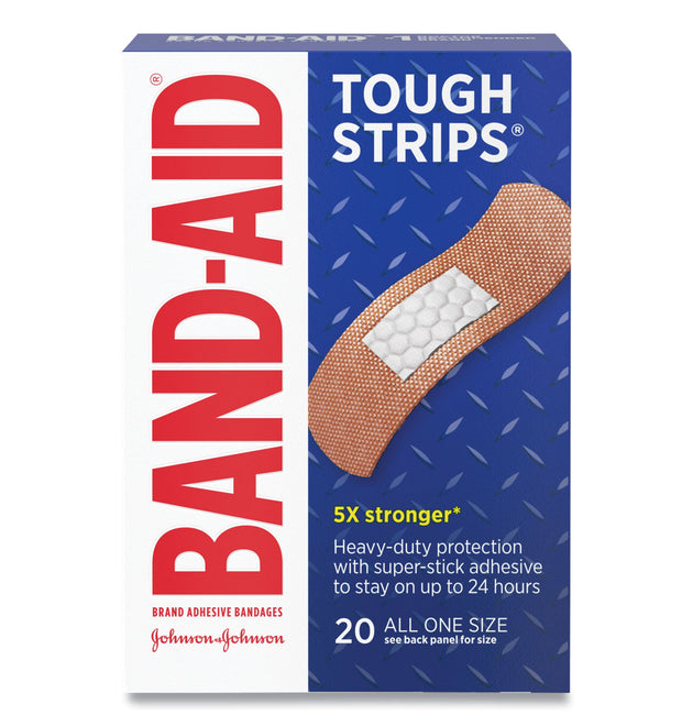 Flexible Fabric Adhesive Tough Strip Bandages, 1 x 4, 20/Box