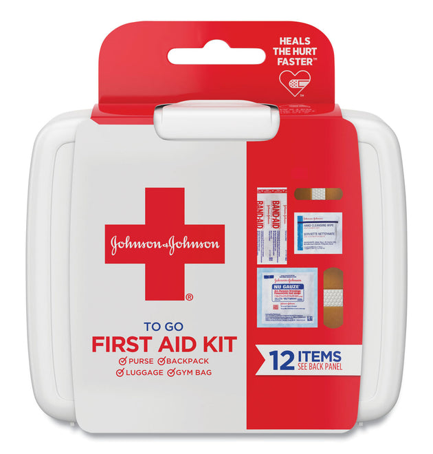 Mini First Aid To Go Kit, 12 Pieces, Plastic Case