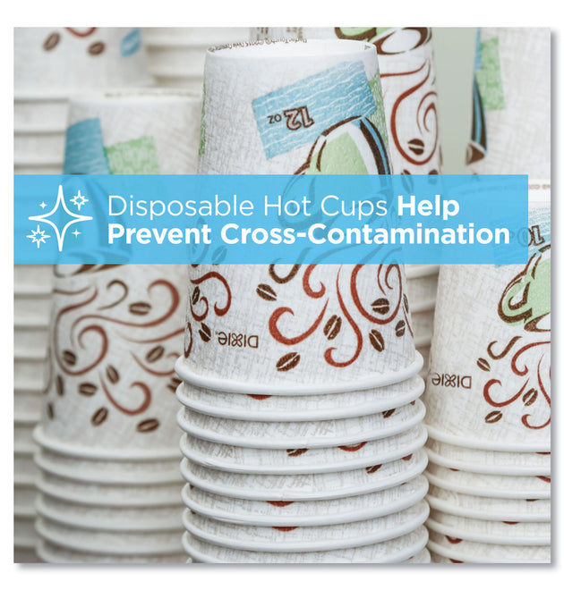 10 Oz. Paper Coffee Cups, Coffee Dreams Design, 500/Carton