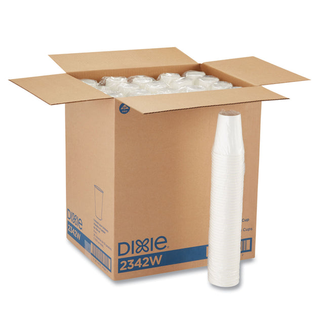 Paper Hot Cups, 12 oz, White, 50/Sleeve, 20 Sleeves/Carton